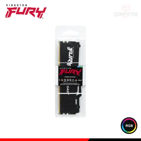 KINGSTON 32GB DDR5 KINGSTON FURY BEAST RGB BLACK BUS 5200MHz (PN:KF552C40BBA-32)