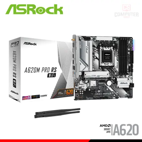 ASROCK A620M PRO RS WIFI M.ATX DDR5 AMD AM5 (PN:90-MXBLX0-A0UAYZ)