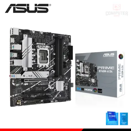 ASUS PRIME B760M-A D4 M.ATX DDR4 LGA 1700 (PN:90MB1D00'M1EAY0)