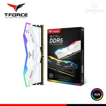16GB DDR5 T-FORCE DELTA RGB WHITE INTEL XMP BUS 6000MHZ (PN:FF4D516G6000HC38A01)