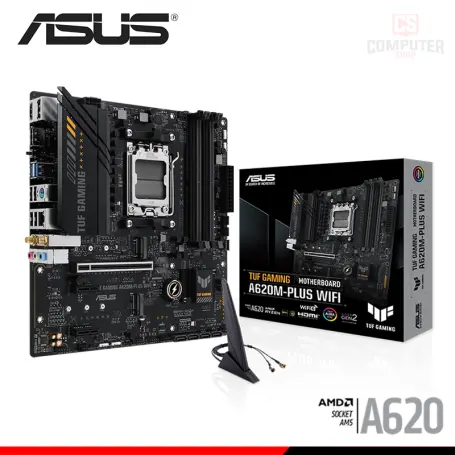 ASUS TUF GAMING A620M-PLUS WIFI M.ATX DDR5 AMD AM5 (PN:90MB1F00-M0AAY0)