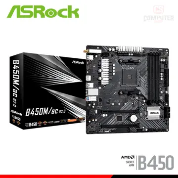 ASROCK B450M/AC R.2.0 M.ATX DDR4 AMD AM4 (PN:90'MXBEF0'A0UAYZ)