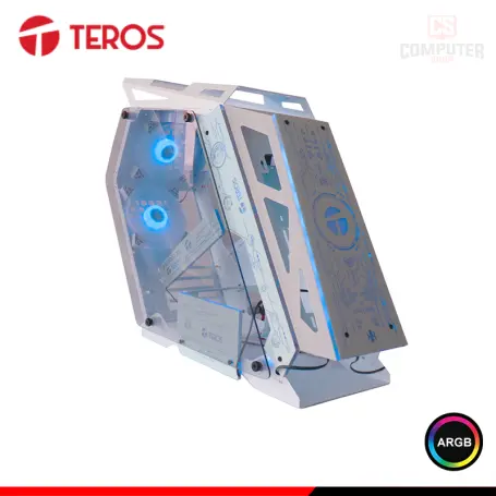 TEROS TE-1311G WHITE ARGB SIN FUENTE VIDRIO TEMPLADO MID TOWER