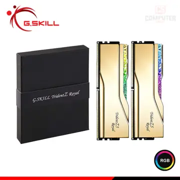 G.SKILL 32GB (16GBx2) DDR5 G.SKILL TRIDENT Z5 ROYAL GOLD RGB INTEL XMP BUS 7200MHZ (PN:F5-7200J3445G16GX2-TR5G)