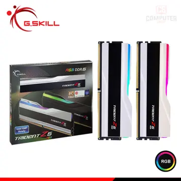 G.SKILL 32GB (16GBx2) DDR5 G.SKILL TRIDENT Z5 SILVER RGB INTEL XMP BUS 6400MHZ (PN:F5-6400J3239G16GX2-TZ5RS)