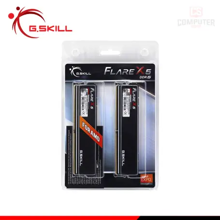 G.SKILL 32GB (16GBx2) DDR5 G.SKILL FLARE X5 BLACK AMD EXPO BUS 6000MHZ (PN:F5-6000J3648D16GX2-FX5)