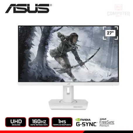 ASUS ROG STRIX XG27UCG-W WHITE 27" UHD 3840x2160/160HZ/1MS/FREESYNC PREMIUM/COMPATIBLE NVIDIA G-SYNC