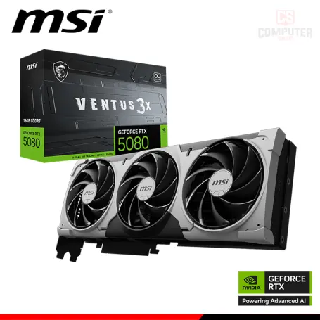 MSI GEFORCE RTX 5080 16GB GDDR7 256BITS VENTUS 3X OC PLUS (PN:912-V531-030)