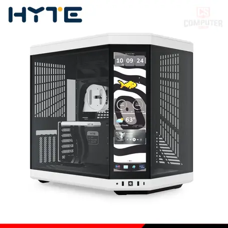 HYTE Y70 TOUCH INFINITE WHITE BLACK SIN FUENTE VIDRIO TEMPLADO MID TOWER (PN:CS-HYTE-Y70TI-WB)