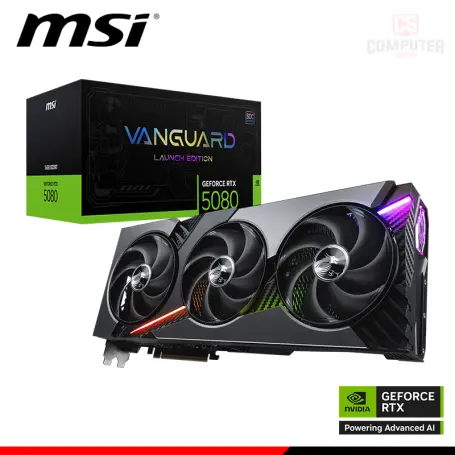 MSI GEFORCE RTX 5080 16GB GDDR7 256BITS VANGUARD SOC LAUNCH EDITION (PN:912-V531-032)
