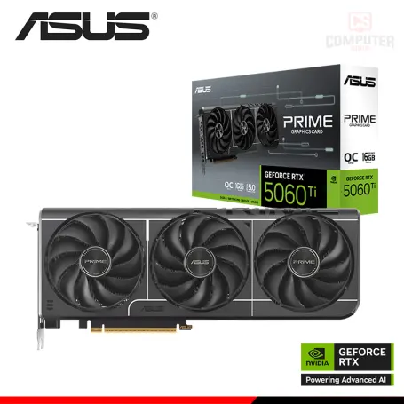 ASUS GEFORCE RTX 5060Ti 16GB GDDR7 128BITS PRIME OC (PN:90YV0MH2-M0AA00)