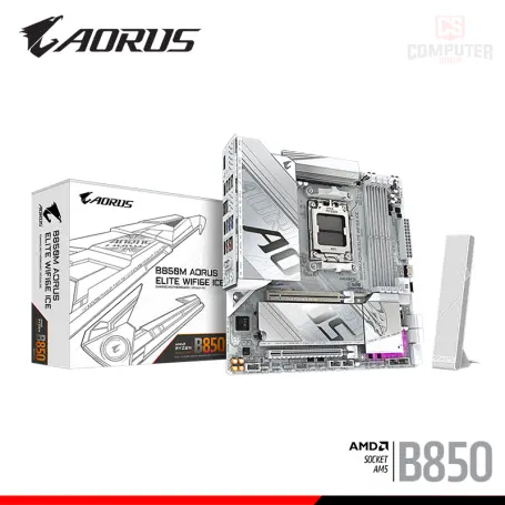 AORUS B850M ELITE WIFI6E ICE M.ATX DDR5 AMD AM5 (PN:9MB85MEI6-00-G10)
