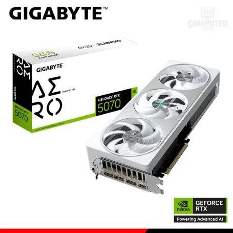 GIGABYTE GEFORCE RTX 5070 12GB GDDR7 192BITS AERO OC (PN:GV-N5070AERO OC-12GD)