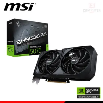 MSI GEFORCE RTX 5070 12GB GDDR7 192BITS SHADOW 2X OC (PN:912-V532-011)