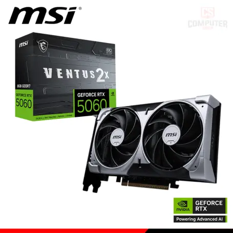 MSI GEFORCE RTX 5060 8GB GDDR7 128BITS VENTUS 2X OC (PN:912-V537-017)