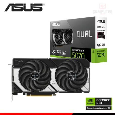 ASUS GEFORCE RTX 5070 12GB GDDR7 192BITS DUAL OC (PN:90YV0M17-M0AA00)