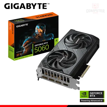 GIGABYTE GEFORCE RTX 5060 8GB GDDR7 128BITS WINDFORCE OC (PN:9VN5060WO-00-G10)