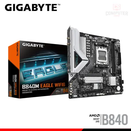 GIGABYTE B840M EAGLE WIFI6 M.ATX DDR5 AMD AM5 (PN:9MB84MELW-00-G10)
