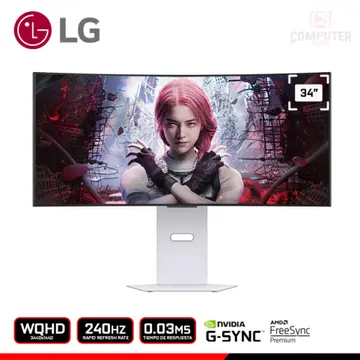 LG ULTRAGEAR OLED 34GX90SA-W 34" CURVO WQHD 3440x1440/240HZ/0.03MS/AMD RADEON FREESYNC PREMIUM/COMPATIBLE NVIDIA G-SYNC