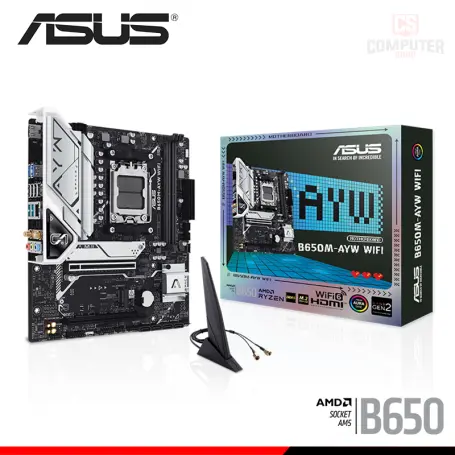 ASUS PRIME B650M-AYW WIFI M.ATX DDR5 AMD AM5 (PN:90MB1KI0-M0EAY0)