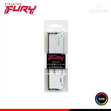 KINGSTON 16GB DDR5 KINGSTON FURY BEAST RGB WHITE INTEL XMP/AMD EXPO BUS 6000MHz (PN:KF560C36BWE2A-16)