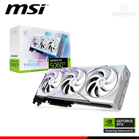 MSI TARJETA GRÁFICA MSI RTX 5060 TI 8GB GDDR7 GAMING TRIO WH OC (912-V536-028)