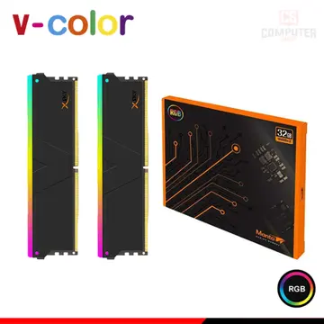 V-COLOR 32GB (16GBx2) DDR5 V-COLOR MANTA XSKY RGB BLACK AMD EXPO BUS 6000MHZ (PN:TMXSAL1660830KWK)