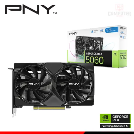 PNY GEFORCE RTX 5060 8GB GDDR7 128BITS DUAL OC (PN:VCG50608DFXPB1-O)
