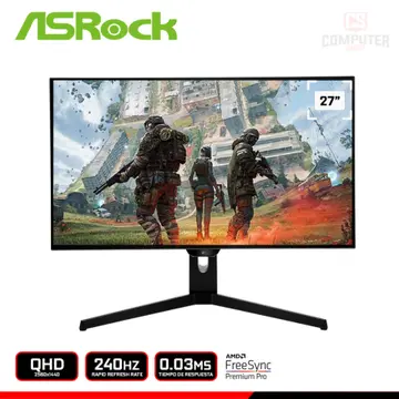 ASROCK PG027QFS 27" QHD 2560x1440/240HZ/0.03MS/FREESYNC PREMIUM PRO (PN:20VM0-GS25F2BM-1USS)