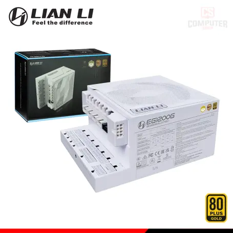 LIAN LI EDGE 1200G WHITE 1200W 80 PLUS GOLD MODULAR (PN:EG1200G)