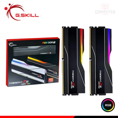G.SKILL 128GB (64GBx2) DDR5 G.SKILL TRIDENT Z5 NEO BLACK RGB INTEL XMP/AMD EXPO BUS 6000MHZ (PN:F5-6000J3444F64GX2-TZ5NR)