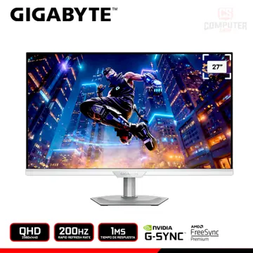GIGABYTE M27Q2 QD ICE 27" QHD 2560x1440/200HZ/1MS/FREESYNC PREMIUM/COMPATIBLE NVIDIA G-SYNC (PN:20VM0-M27Q2ICWT-1SAR)