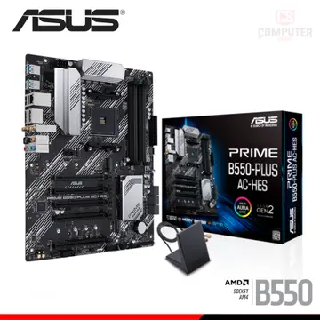 ASUS PRIME B550-PLUS AC-HES ATX DDR4 AMD AM4 (PN:90MB1AB0-MVAAY0)