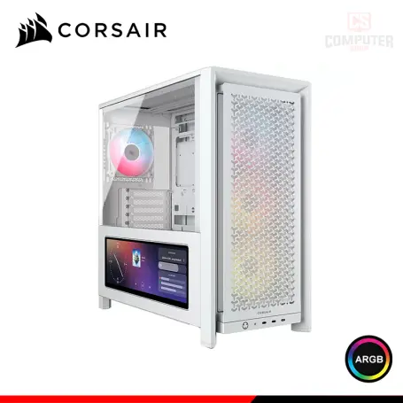 CORSAIR FRAME 4000D LCD RS WHITE ARGB PANTALLA TACTIL 14.5" SIN FUENTE VIDRIO TEMPLADO MID TOWER (PN:CC-9011314-WW)