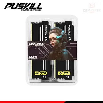 32GB (16GBx2) DDR5 PUSKILL FUSE BLACK INTEL XMP/AMD EXPO BUS 6000MHZ (PN:PSK-D5D40M6000B-16G)