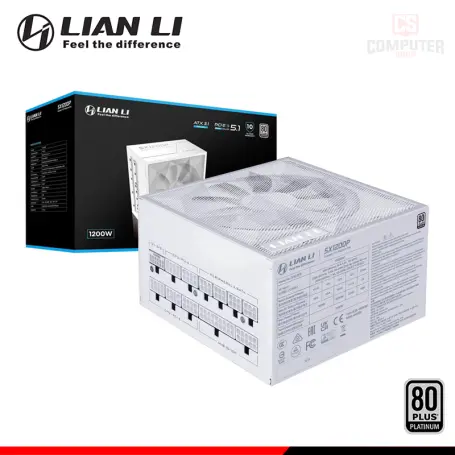LIAN LI SX 1200 WHITE 1200W 80 PLUS PLATINUM FULL MODULAR (PN:SX1200P.W0)
