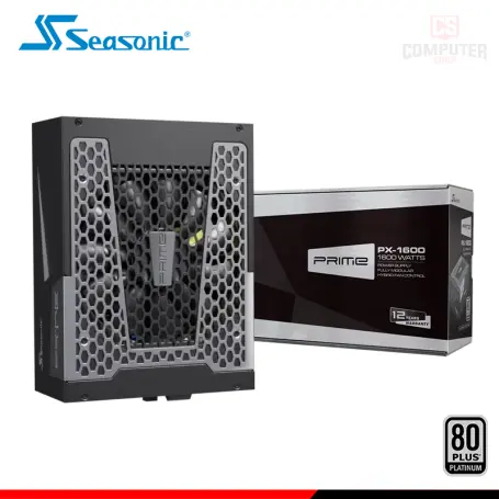 SEASONIC PRIME PX-1600 BLACK 1600W 80 PLUS PLATINUM FULL MODULAR (PN:SSR-1600PD2)