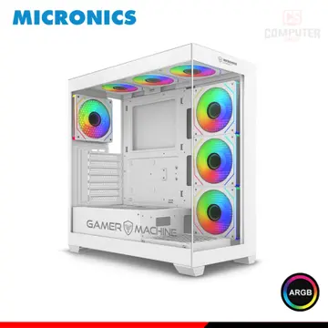 MIC MICRONICS LEGEND 7 MIC GC806W WHITE ARGB SIN FUENTE VIDRIO TEMPLADO MID TOWER