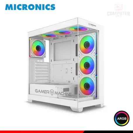 MIC MICRONICS LEGEND 7 MIC GC806W WHITE ARGB SIN FUENTE VIDRIO TEMPLADO MID TOWER