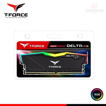 32GB DDR4 T-FORCE DELTA RGB BLACK BUS 3200MHZ (PN:TF3D432G3200HC16FBK)
