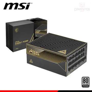 MSI MEG Ai1600T PCIE5 1600W BLACK 80 PLUS PLATINUM FULL MODULAR (PN:306-7ZPEX23-CEO)