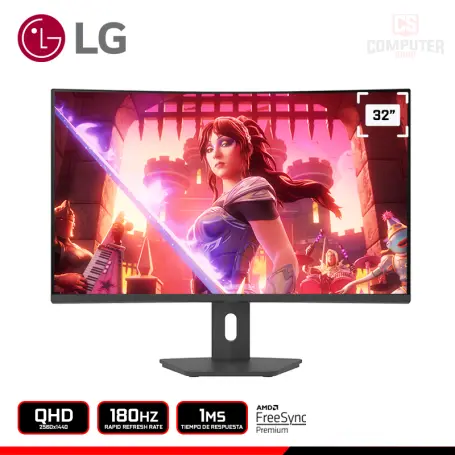 LG 32G600A-B ULTRAGEAR 32" CURVO QHD 2560x1440/180HZ/1MS/AMD FREESYNC PREMIUM (PN:32G600A-BN.CWFDMJ)