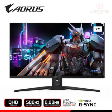 AORUS QD-OLED F027Q5P 27" QHD 2560x1440/500HZ/0.03MS/FREESYNC PREMIUM PRO/COMPATIBLE NVIDIA G-SYNC