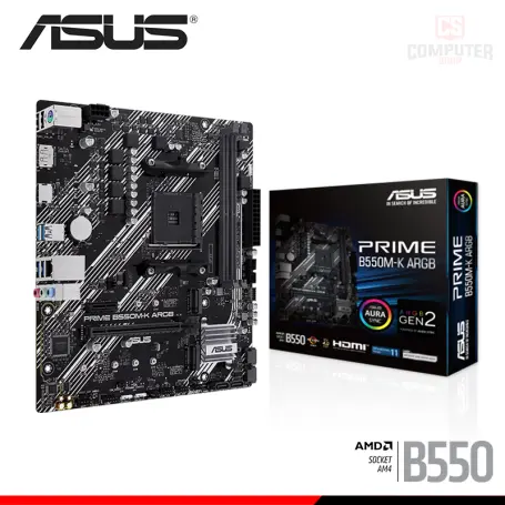 ASUS PRIME B550M-K ARGB M.ATX DDR4 AMD AM4 (PN:90MB1GC0-M0EAY0)
