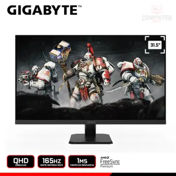 GIGABYTE GS32Q 31.5" QHD 2560x1440/165HZ/1MS/AMD RADEON FREESYNC PREMIUM (PN:20VM0-GS32QBI-1SAR)