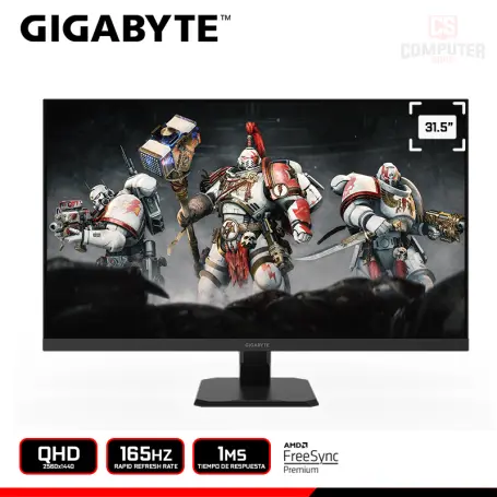 GIGABYTE GS32Q 31.5" QHD 2560x1440/165HZ/1MS/AMD RADEON FREESYNC PREMIUM (PN:20VM0-GS32QBI-1SAR)
