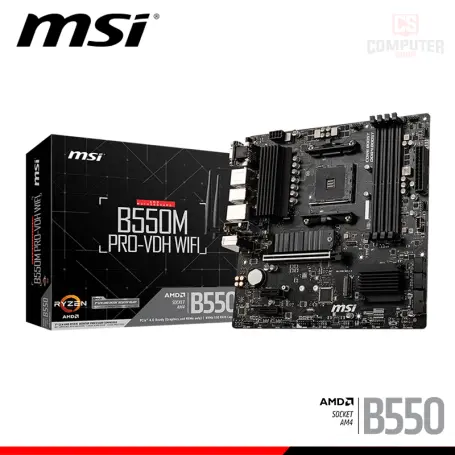 MSI B550M PRO-VDH WIFI M.ATX DDR4 AMD AM4 (PN:911-7C95-095)