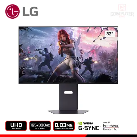 LG ULTRAGEAR GX8 32GX850A-B 32" OLED 3840x2160/DUAL MODE UHD 165HZ-FHD 330HZ/0.03MS/FREESYNC PREMIUM PRO/NVIDIA G-SYNC