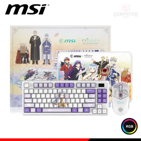 MSI KIT GAMER MSI FRIEREN EDITION TECLADO + MOUSE + MOUSE PAD CONEXION WIRELESS/BLUETOOTH/WIRED USB