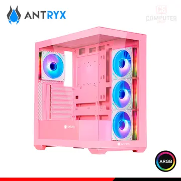 ANTRYX FX-750 PINK ARGB SIN FUENTE VIDRIO TEMPLADO MID TOWER
